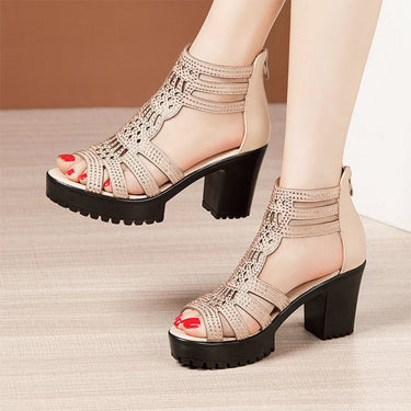 Women's Anti-Slip Peep-Toe Chunky Sandals